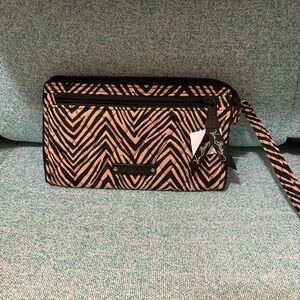 Vera Bradley Black and Tan Zigzag Wallet